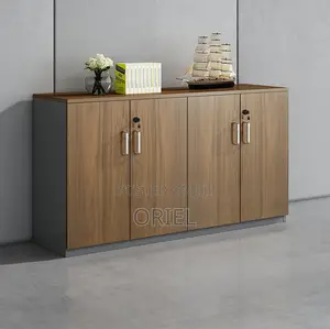Office Cabinets; Lockable 4-Door Wooden Office Storage Cabinet