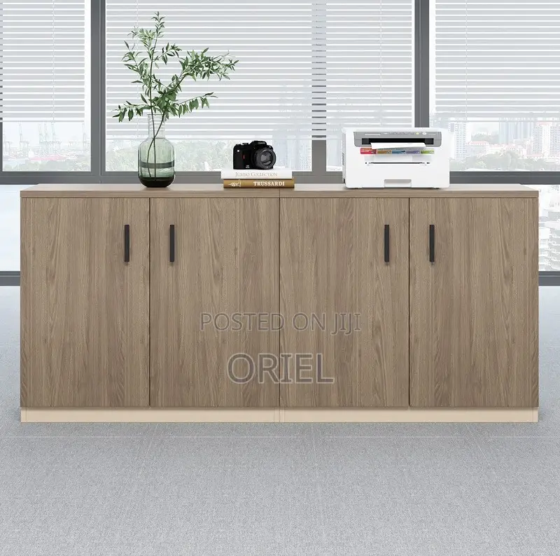 Office Cabinets; Lockable 4-Door Wooden Office Storage Cabinet