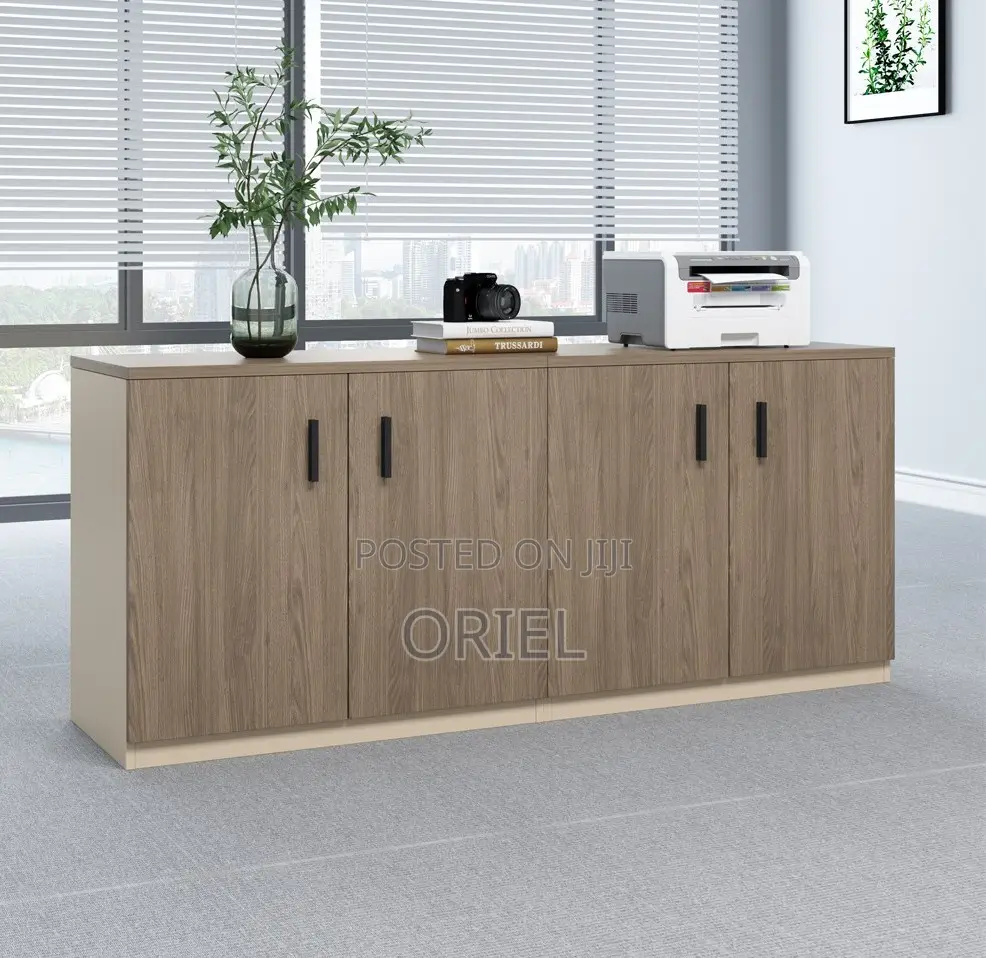 Office Cabinets; Lockable 4-Door Wooden Office Storage Cabinet