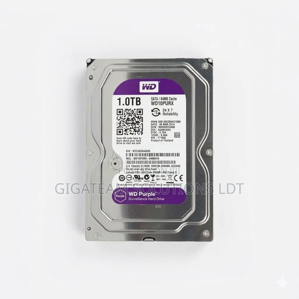 Wd 1tb Surveillance Hard Disk 'Purple' -3.5 Inch for CCTV or Desktop
