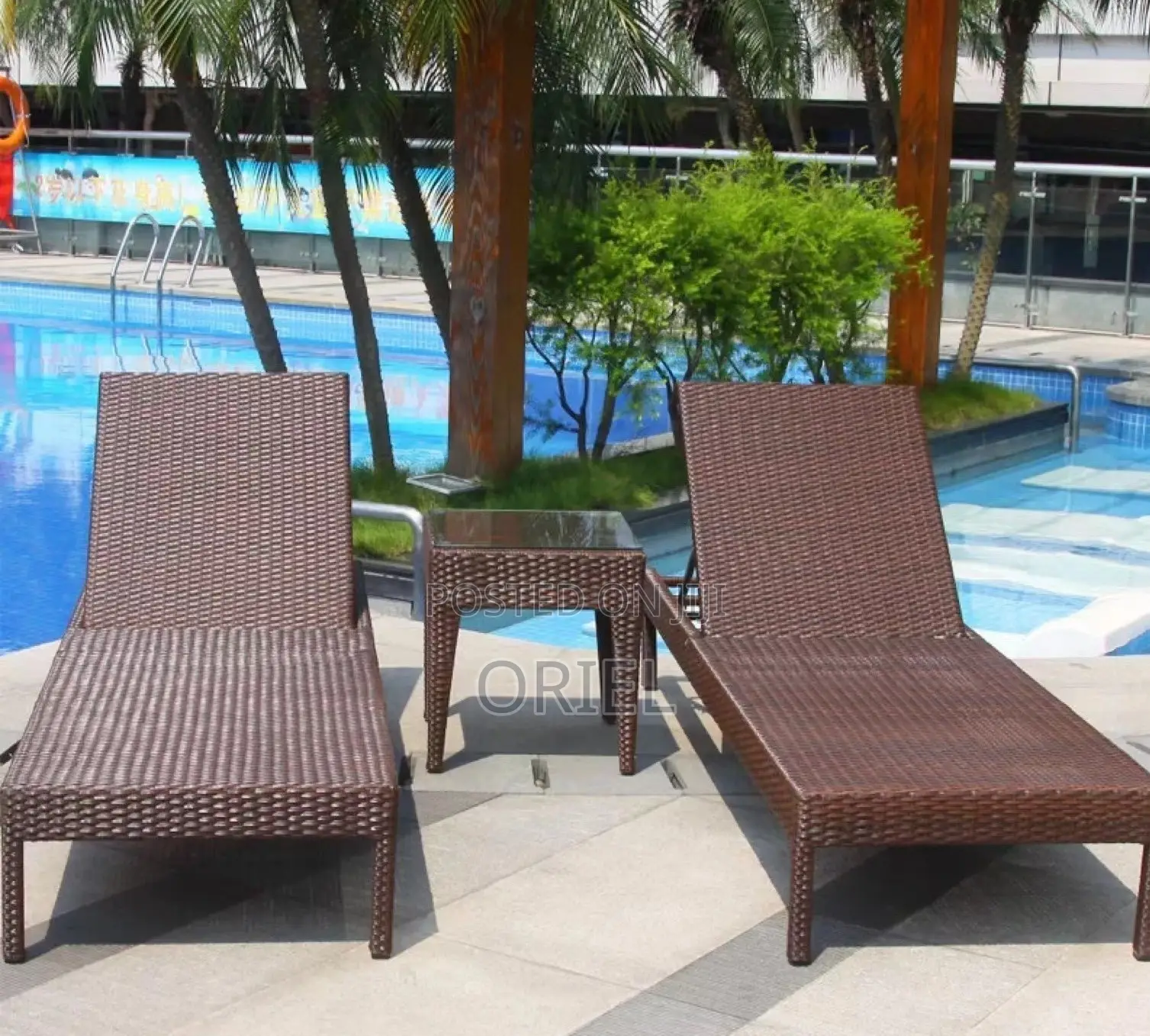Outdoor Chair; Premium Poolside Sun Chair for Home