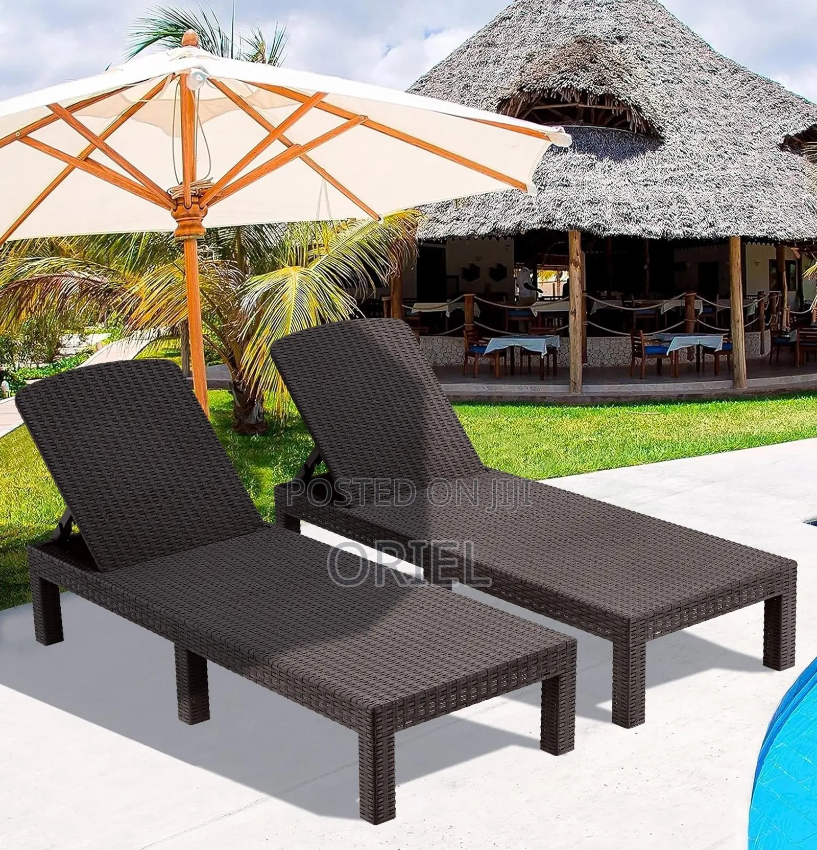 Outdoor Chair; Premium Poolside Sun Chair for Home
