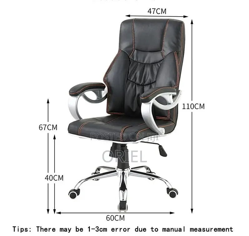 Office Chairs; Professional Leather High-Back Work Chair