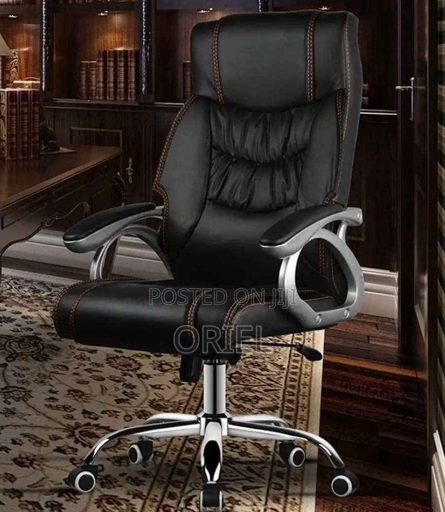 Office Chairs; Professional Leather High-Back Work Chair