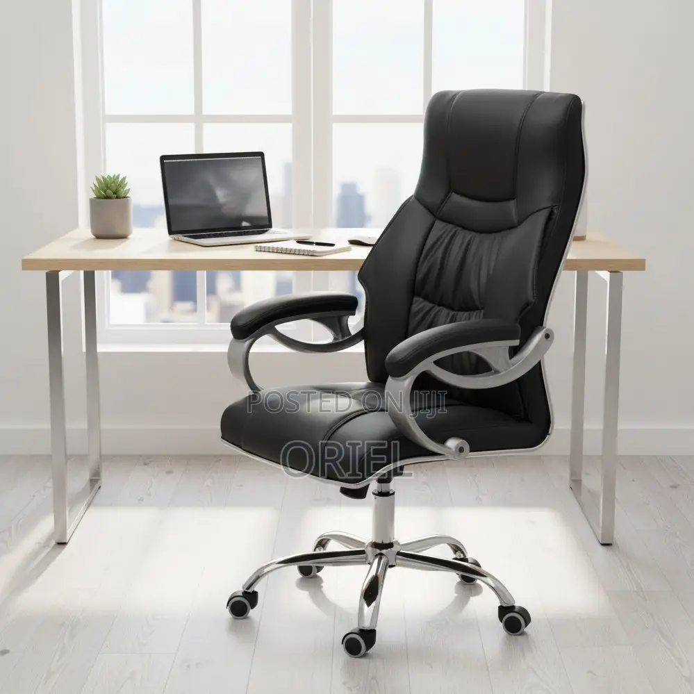 Office Chairs; Professional Leather High-Back Work Chair