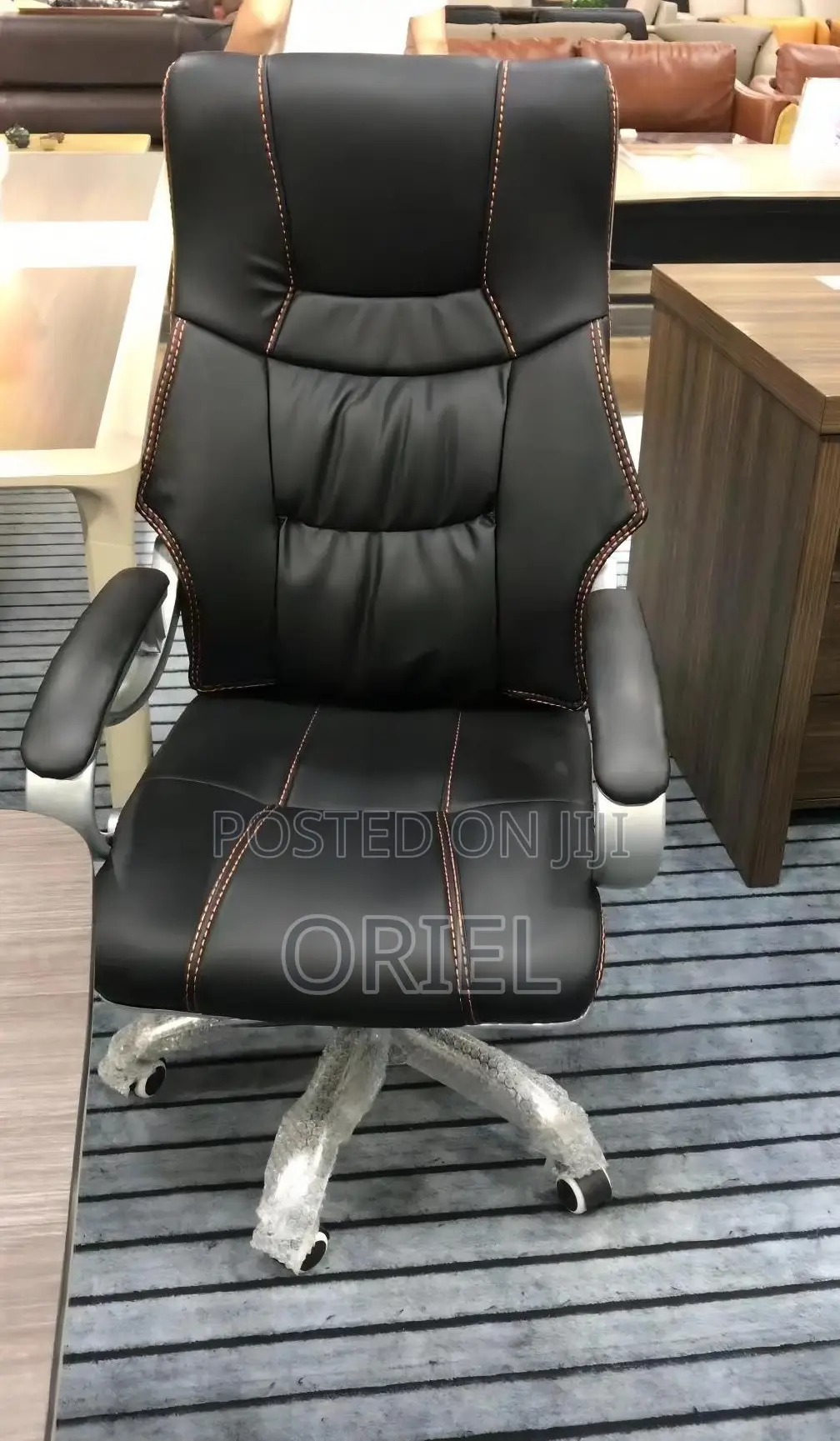 Office Chairs; Professional Leather High-Back Work Chair