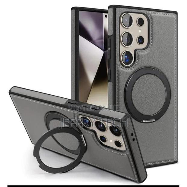 Samsung S25 Ultra Leather Case Cover With 360° Rotating Stand, Pu Leat