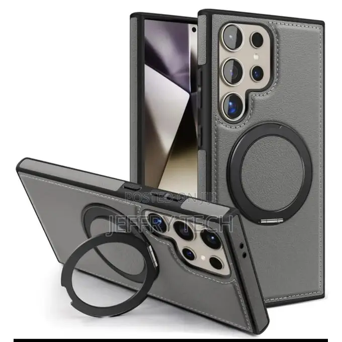 Samsung S25 Ultra Leather Case Cover With 360° Rotating Stand, Pu Leat