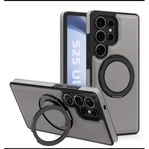 Samsung S25 Ultra Leather Case Cover With 360° Rotating Stand, Pu Leat