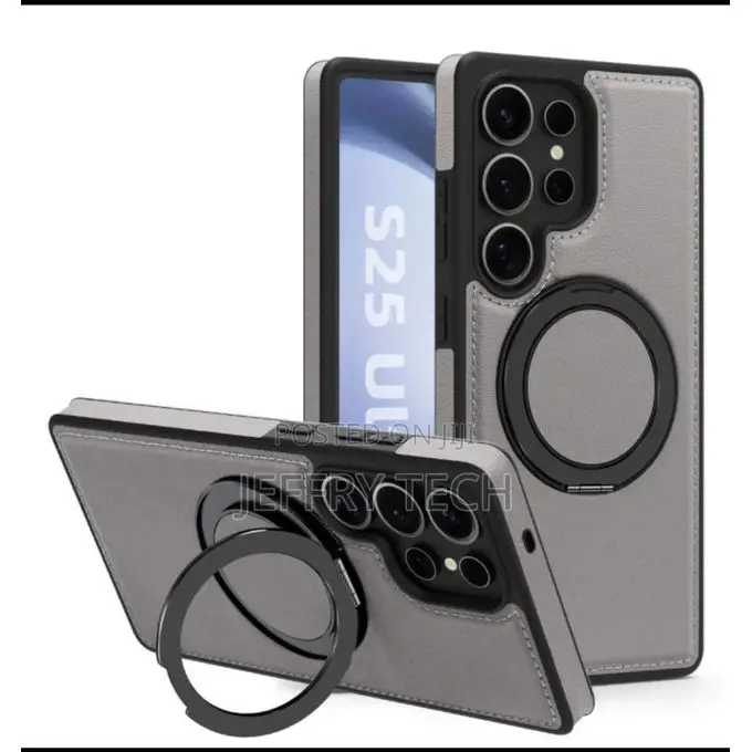 Samsung S25 Ultra Leather Case Cover With 360° Rotating Stand, Pu Leat