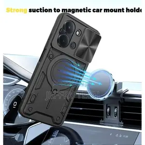 Redmi 15c 4g Blue Case Magnetic Rotating Ring Cover, Protective Phone