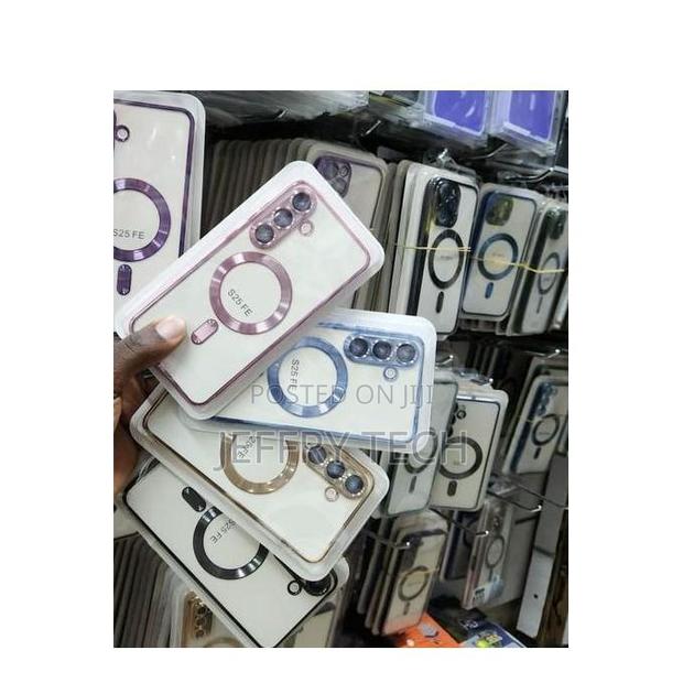 Samsung S25fe Pink Transparent Magsafe Case, Slim Shockproof Tpu Magne - main view