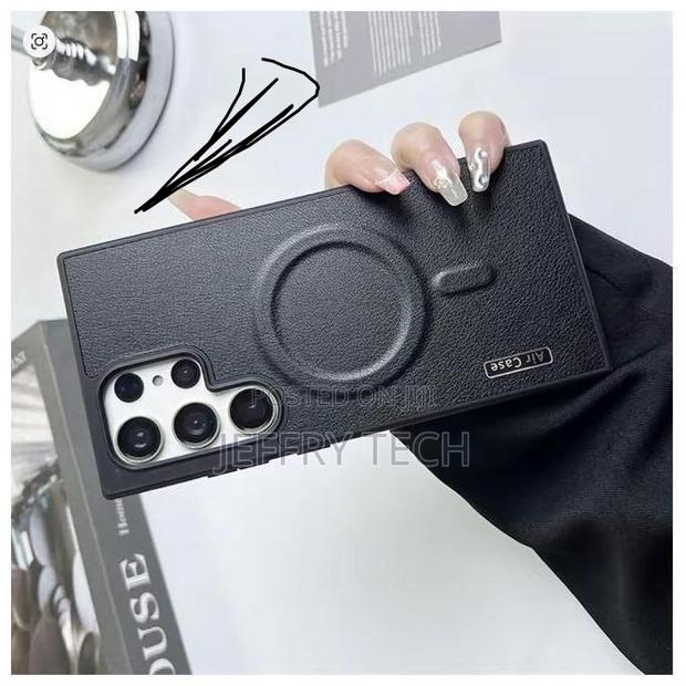 Cases Samsung Galaxy S23 Ultra Magsafe Luxury Frameless Leather Phone - thumbnail 2