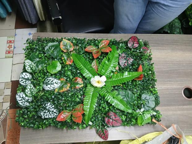 Artificial Heavy Floral Green Panels - main view