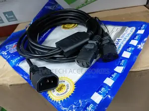 Iec 320 C14 Male to Dual Iec 320 C13 Female Splitter