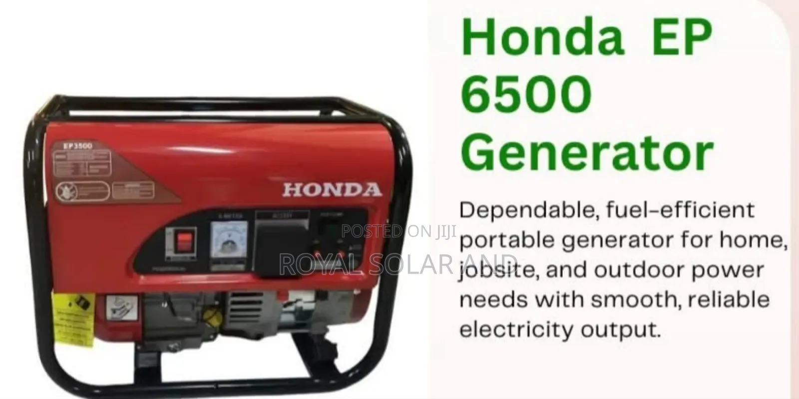 Ep 6500 Petroleum Engine 4 Stroke Generator