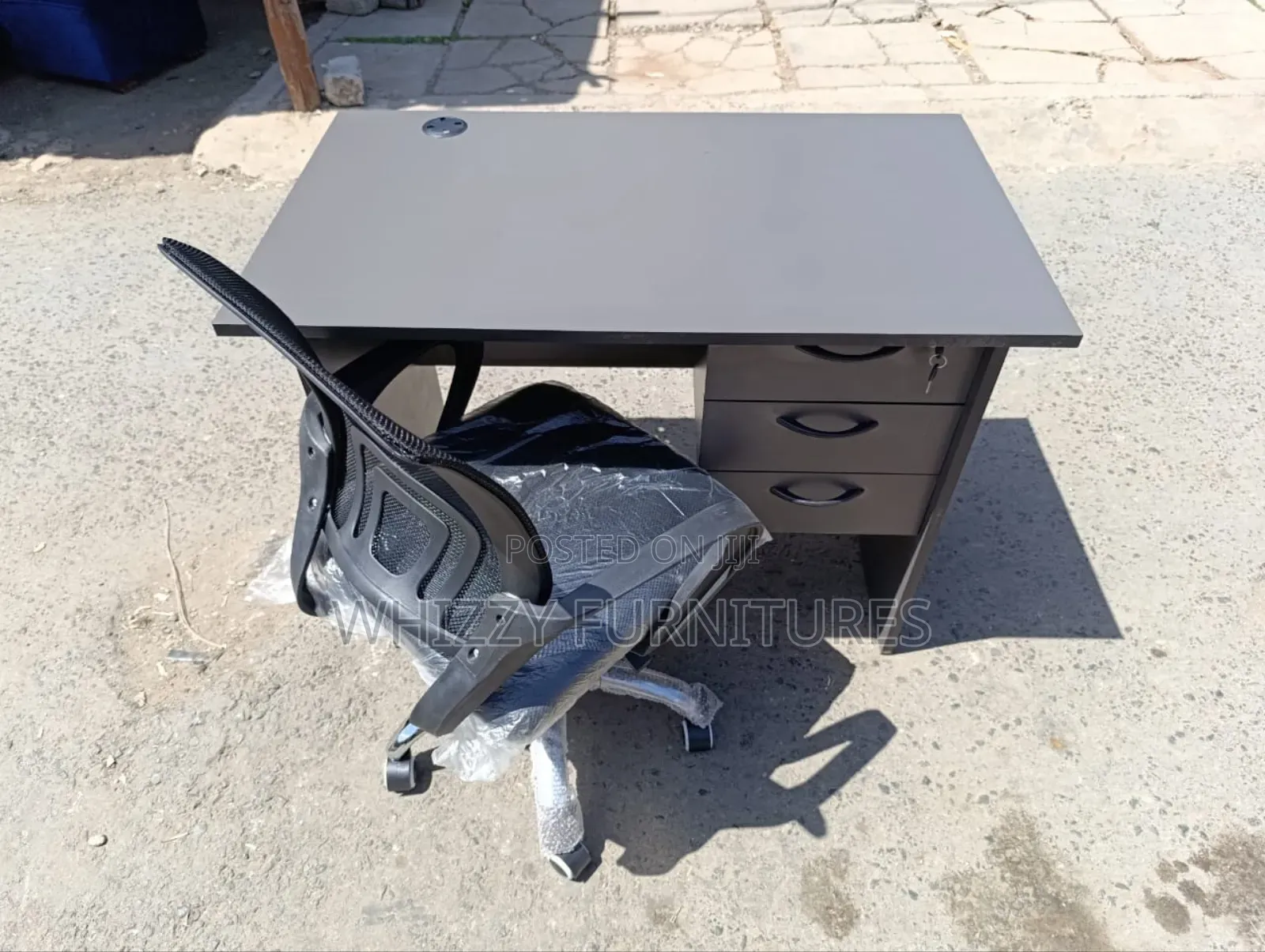 Gray Study Desk And Chair