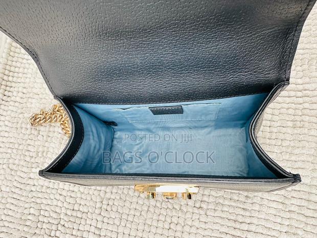 Authentic Gucci Black Gold Padlock Bee Star Small Shoulder Bag - thumbnail 3