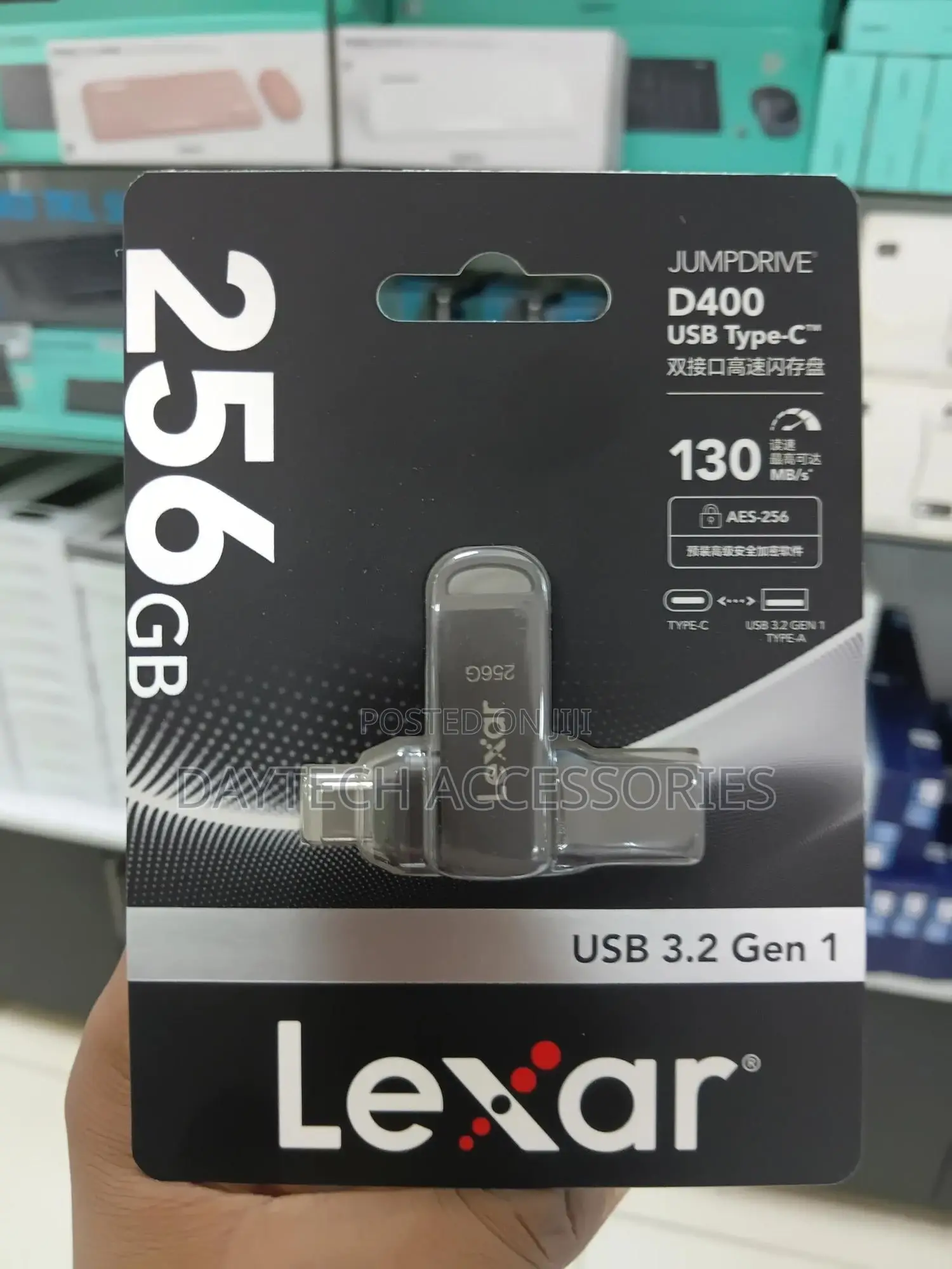 Lexar Jumpdrive D400 Dual Usb 3.1 Flash Drive - 256gb