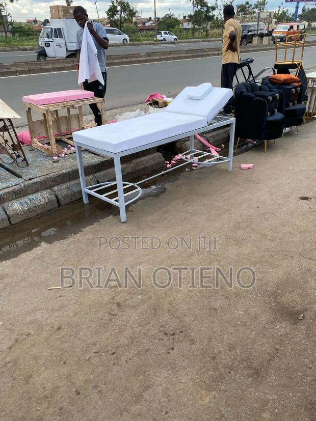 White Frame Massage Beds - main view