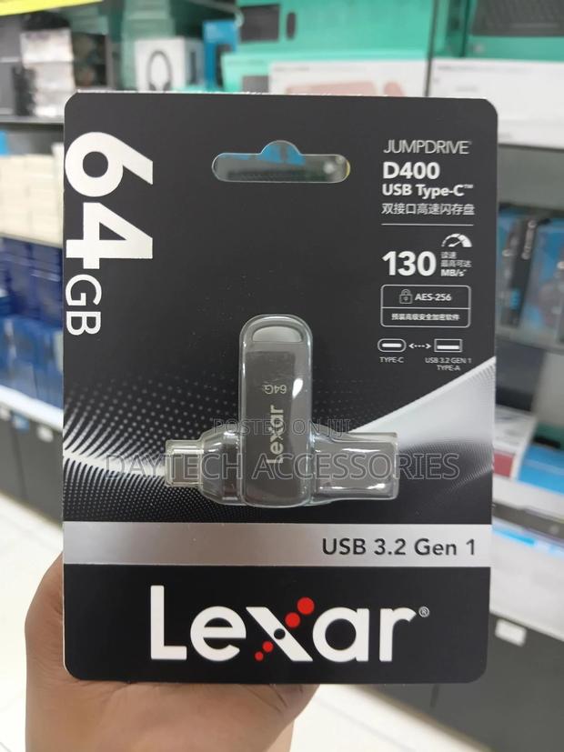 This Is a Lexar 64gb Jumpdrive D400 Dual Usb 3.2 Gen 1 Flash Drive. - thumbnail 3