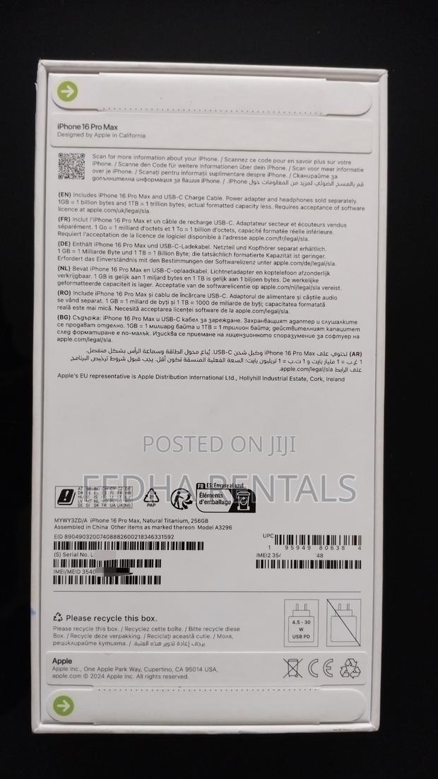 New Apple iPhone 16 Pro Max 256 GB Gray - thumbnail 2