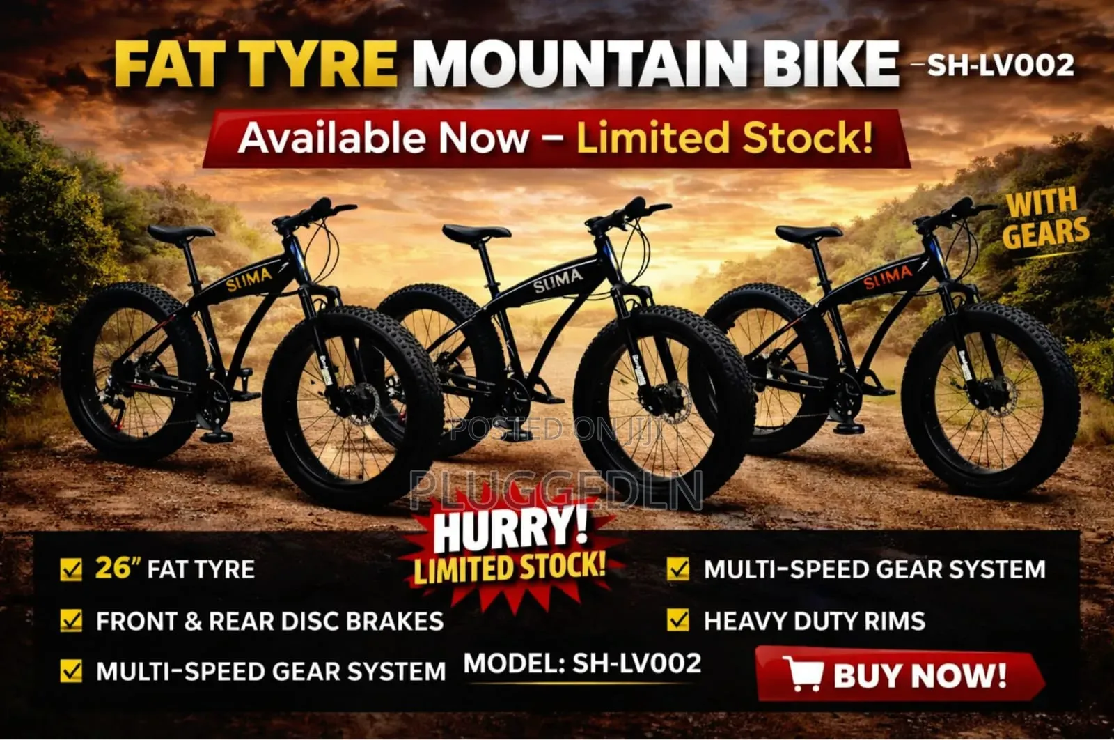 Suma Sh-Lv002 Fat Tyre Mountain Bike. Size 26