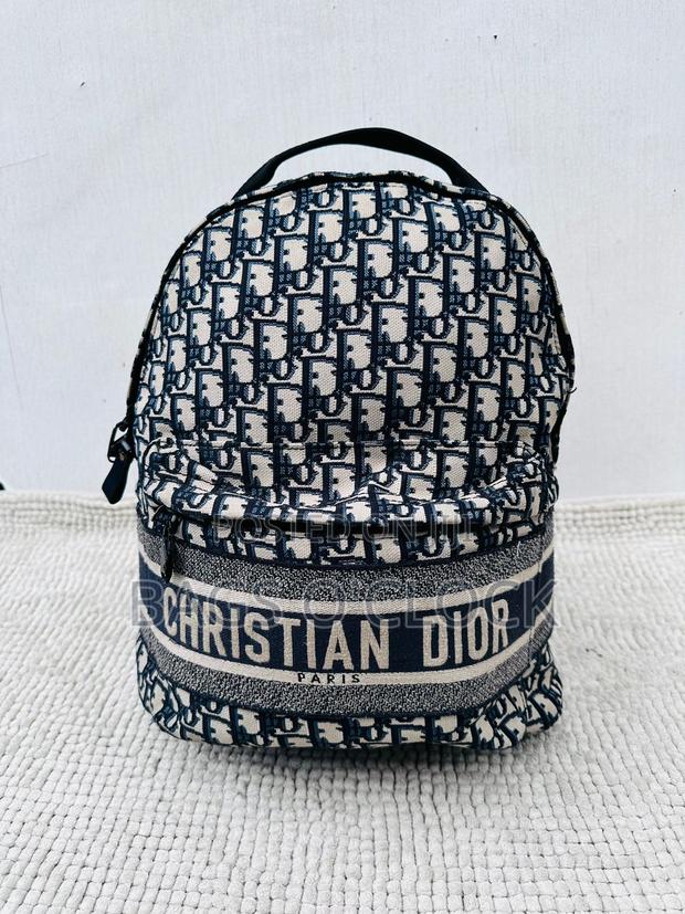 Authentic Christian Dior Blue Oblique Diortravel Backpack
