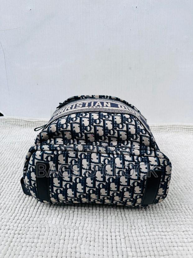 Authentic Christian Dior Blue Oblique Diortravel Backpack - thumbnail 3