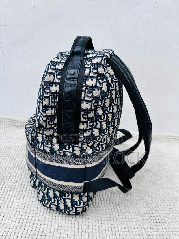 Authentic Christian Dior Blue Oblique Diortravel Backpack - thumbnail 4