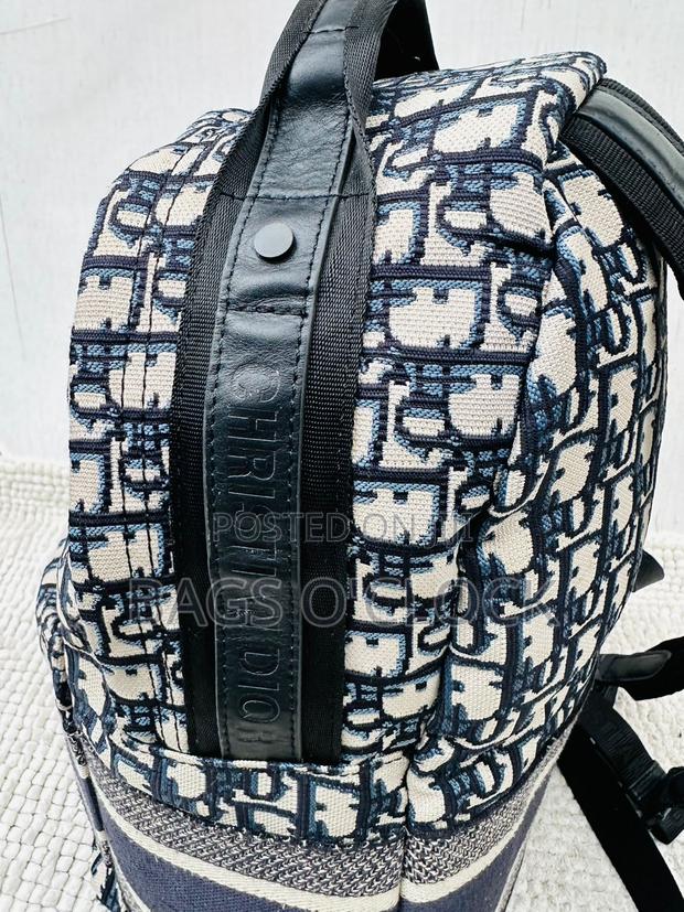 Authentic Christian Dior Blue Oblique Diortravel Backpack - thumbnail 5