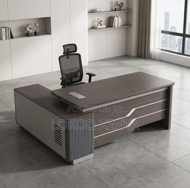 Office Desk; 1.6 M Executive -Elite L Shape Ceo's Office Desk