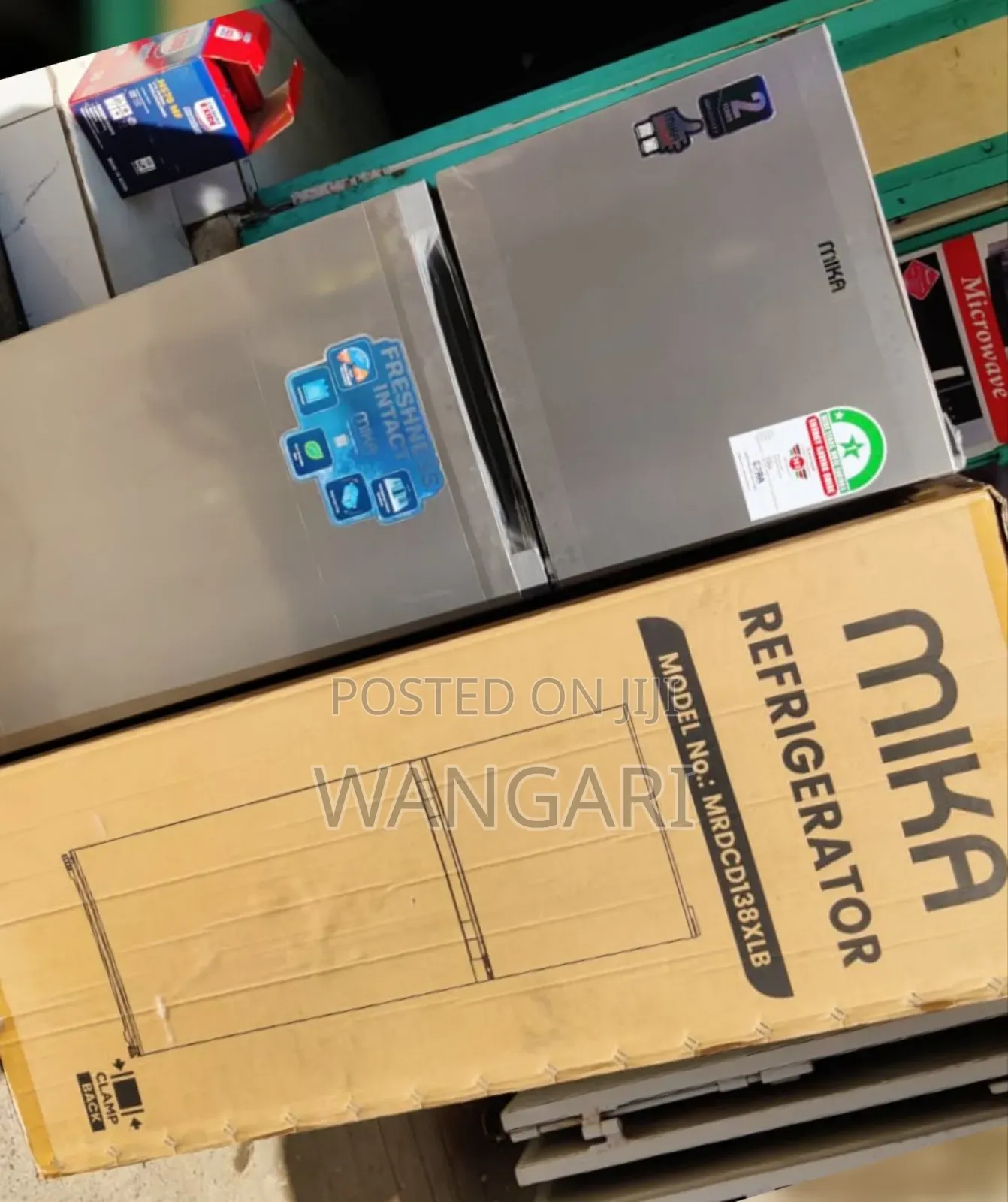 New Brand New Stock Fridge Mika 138l Available