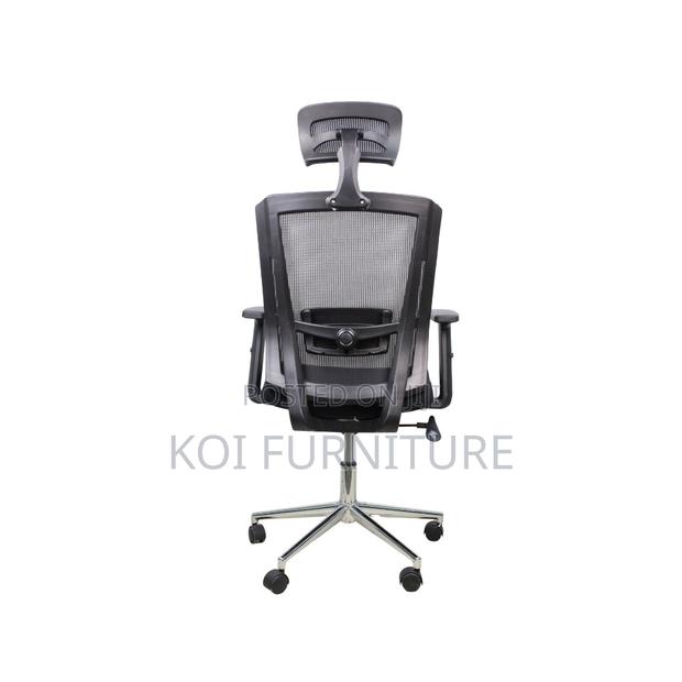 Office Chair : Executive High Back Office Chair-Black-Chrome Base - thumbnail 5