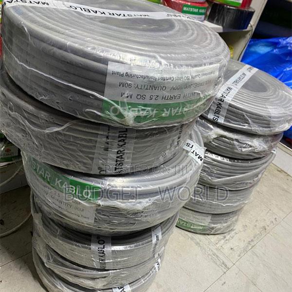 2.5mm 3 Core Grey PVC Insulated Electrical Cable for Domestic Wiring