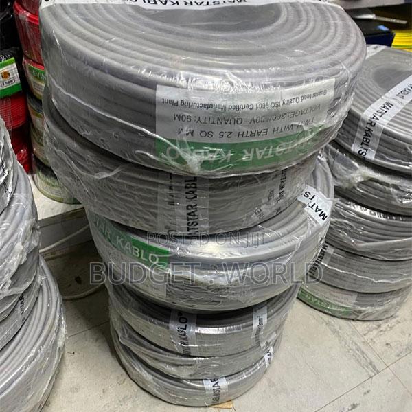 2.5mm 3-Core PVC Insulated Electrical Cable – Heavy Duty Grey Wiring C - main view