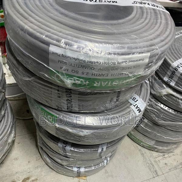 2.5mm Three Core PVC Grey Cable for Domestic Electrical Installations