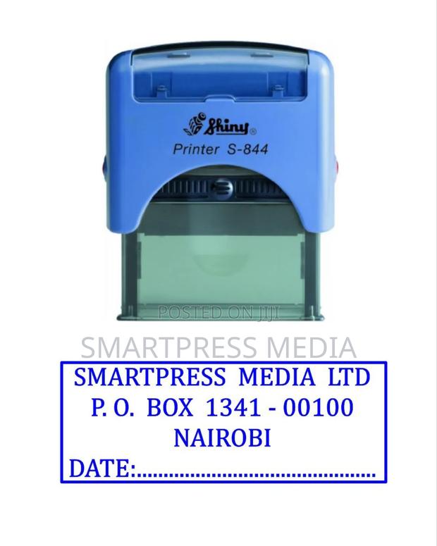 Self Inking Rectangle Rubber Stamp - main view