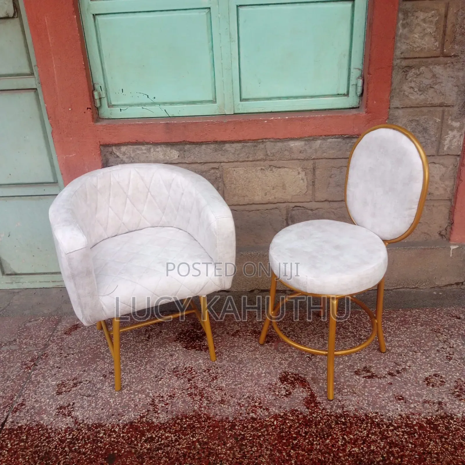 White Stylish Chairs With Love Chair Powder Coated