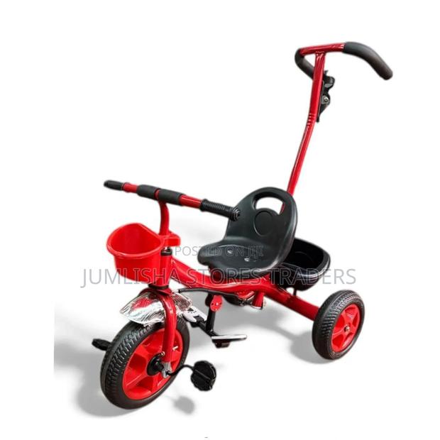 Tricycle With Push Handle -Red