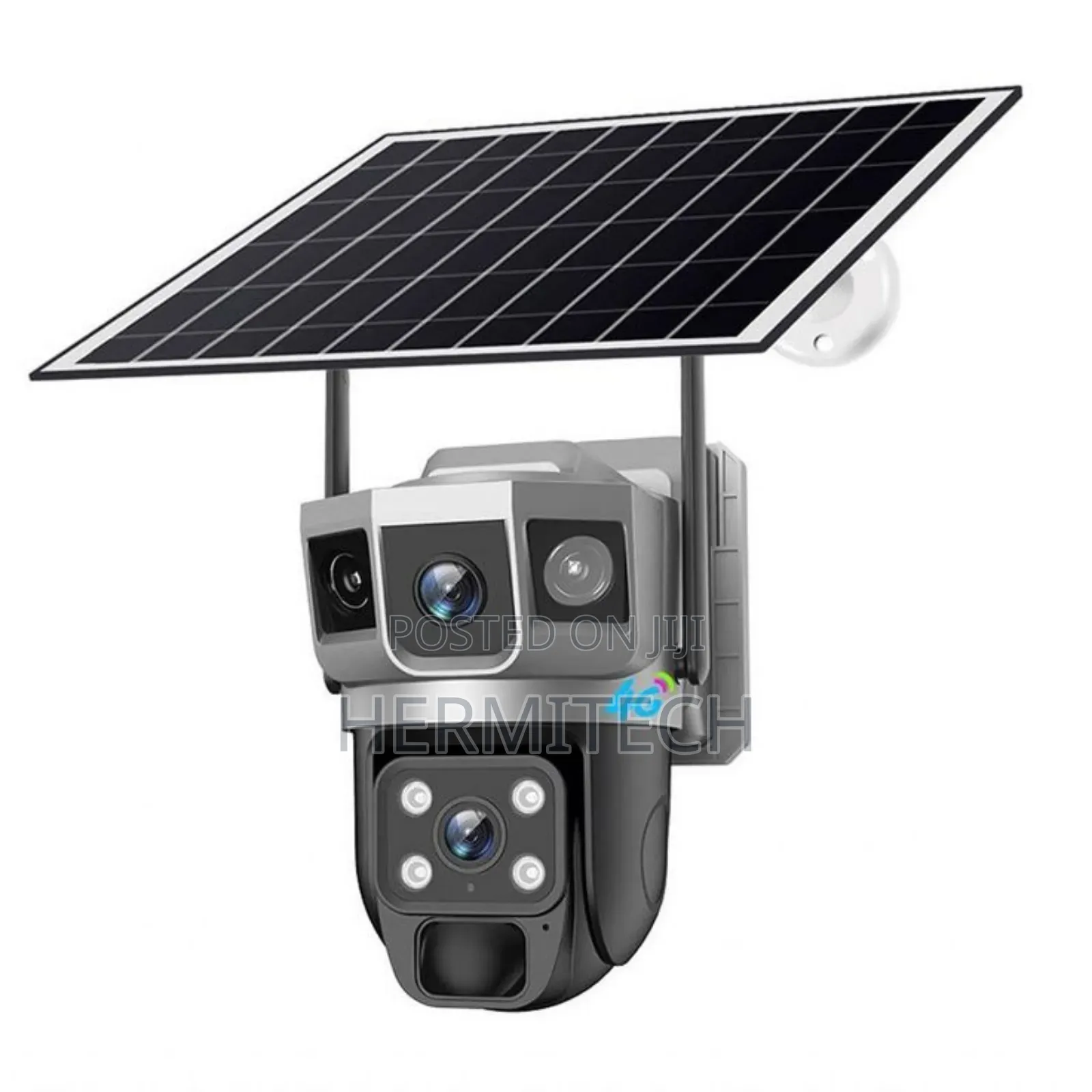 Smart Home Camera With Triple Lens Comes With Two Solar Panels