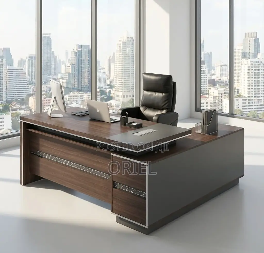 Modern L-Shaped Office Desk : Executive Desk 1.6 Metres