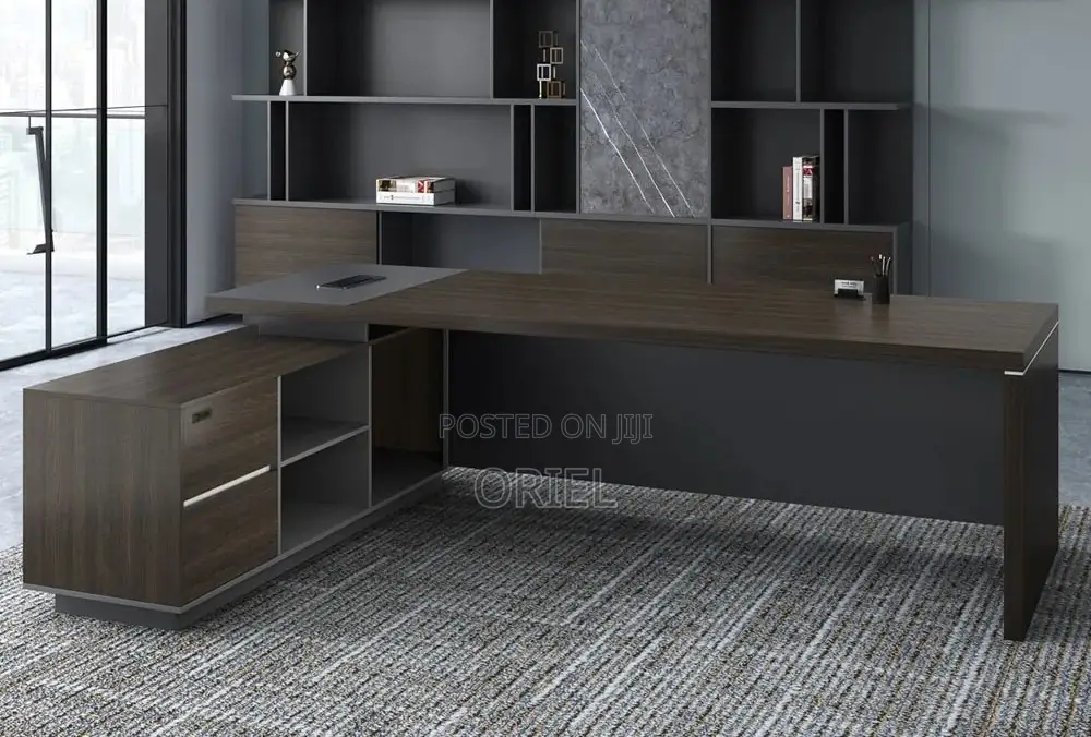 Modern L-Shaped Office Desk : Executive Desk 1.6 Metres