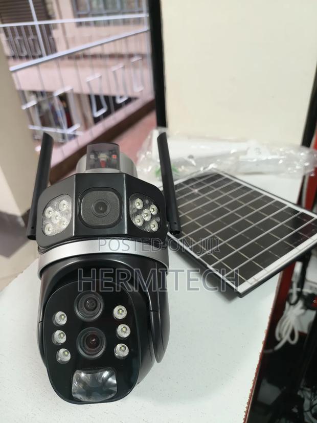 Triple Lens 4g Smart Camera Waterproof Solar Powered PTZ CCTV Camera - main view