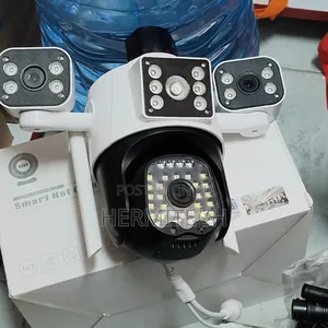 Outdoor Smart Security Camera With Triple Lens Available