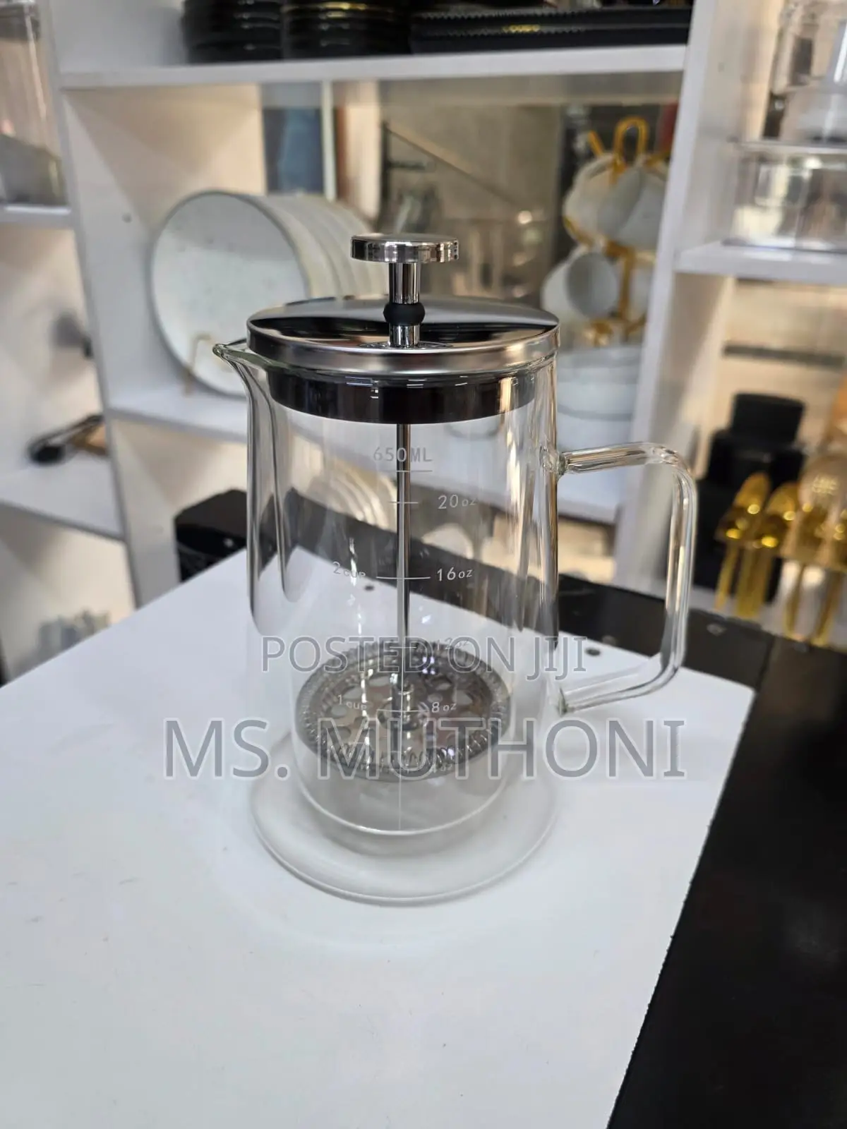 *Double Walled Borosilicate French Press Coffee Maker*