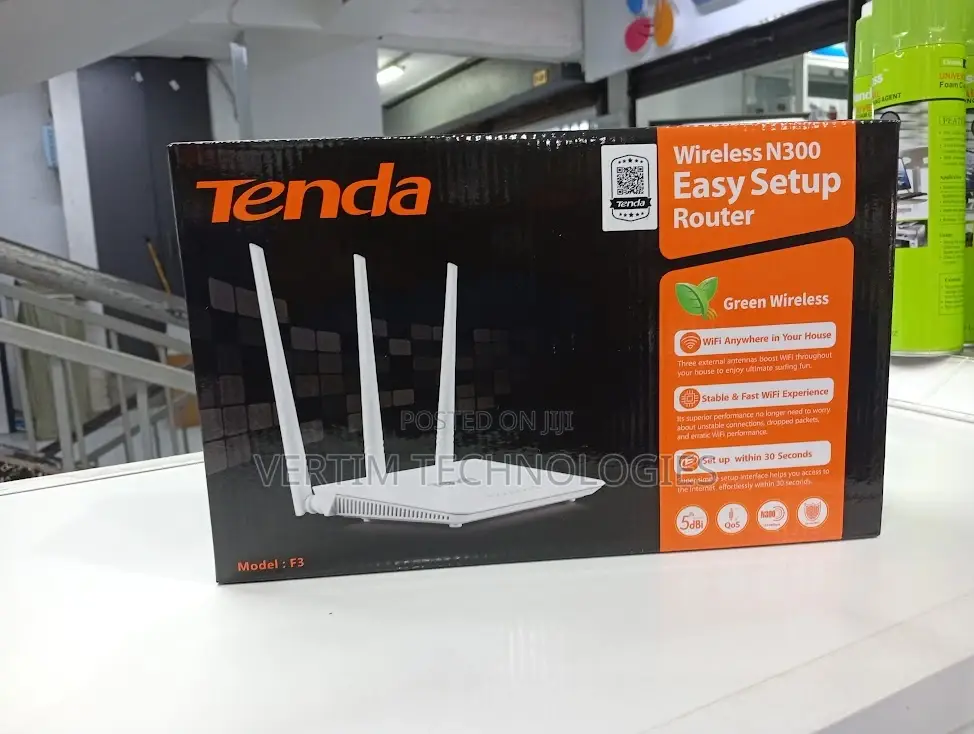 Tenda F3 Router 3 Antenna Wifi Coverage for Modern Homes