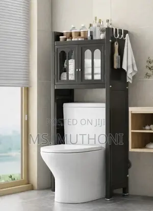 Modern Metallic Premium Finish Aover-the-Toilet Bathroom Storage Rack