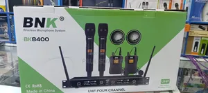 BNK Bk8400 Uhf 4-Channel Wireless Microphone System
