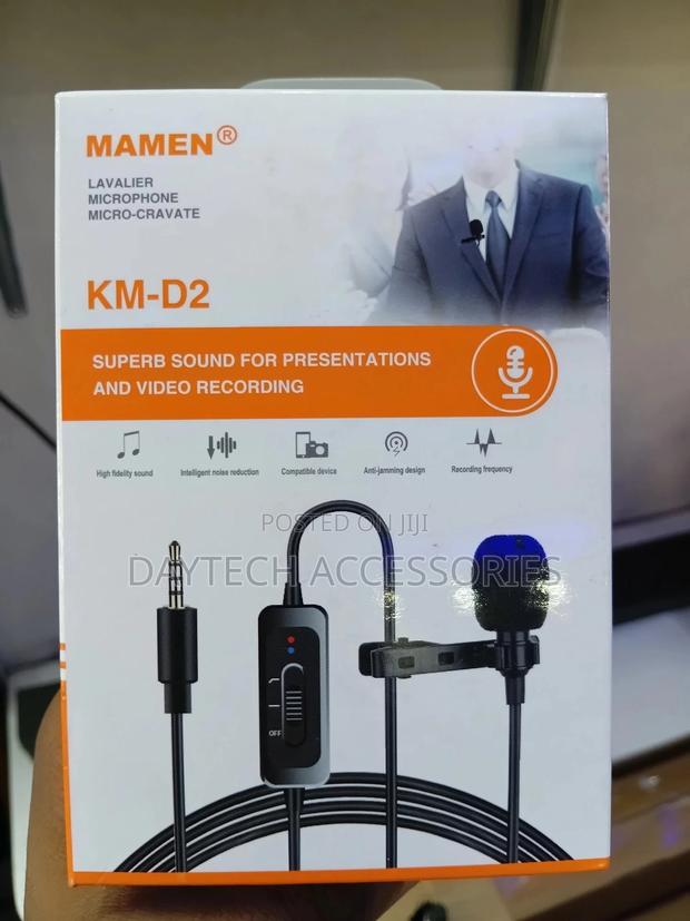 Mamen Km-D2 Mini Clip-on Collar Wire Lavalier Microphone
